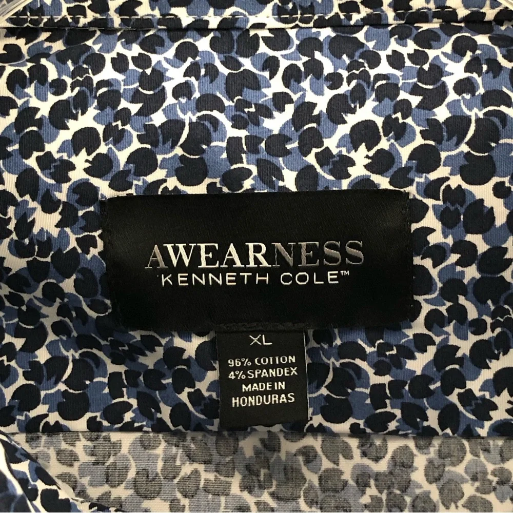 NWT Kenneth Cole Awareness LS Pattern Shirt - Picture 2 of 5